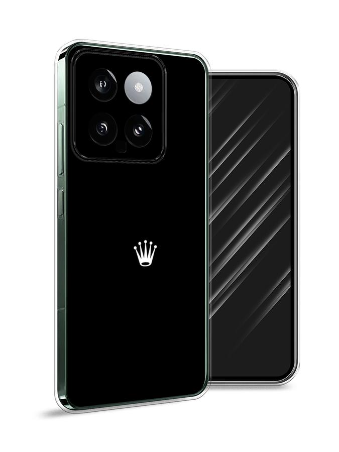 

Чехол Awog на Xiaomi 14 "Белая корона на черном фоне", Черный, 320350-1