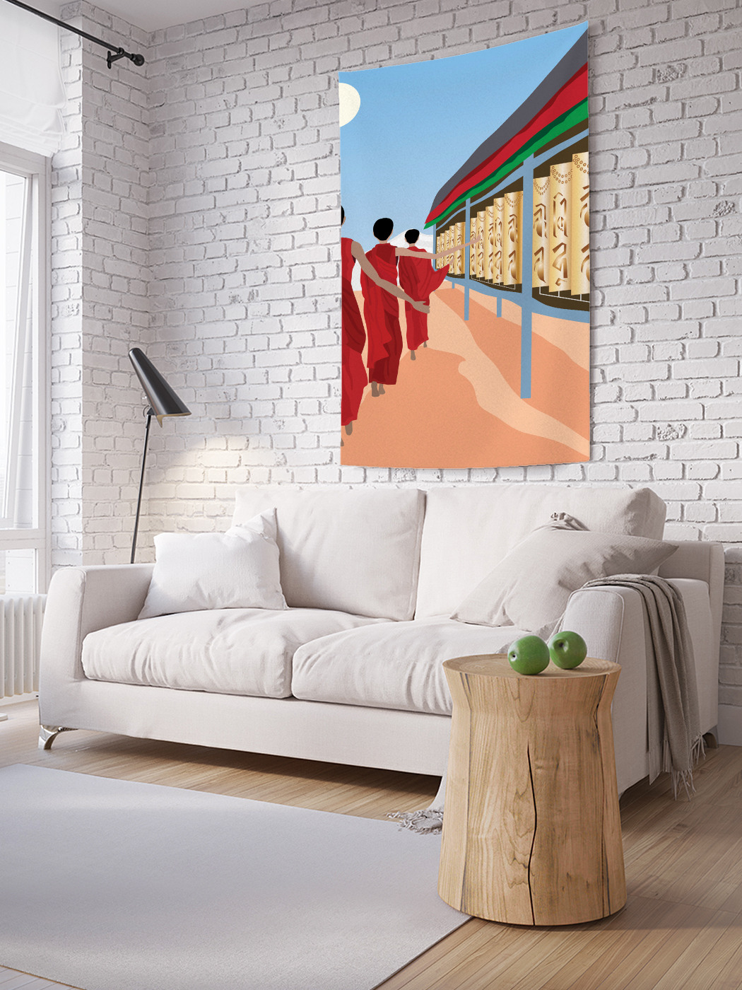 

Вертикальное фотопанно на стену JoyArty Молитвенные колеса 150x200 см, Молитвенные колеса