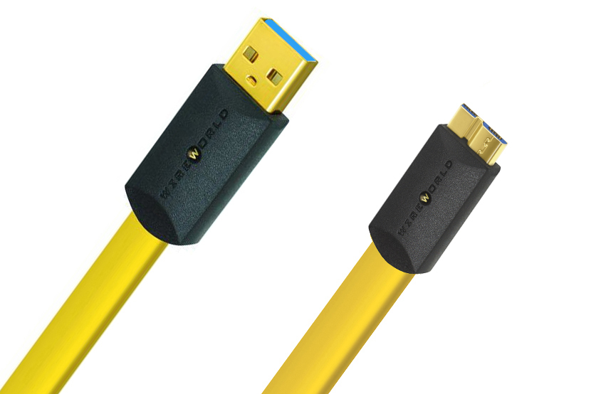 фото Кабели usb 3.0 тип a - b micro wireworld chroma 8 usb 3.0 a-micro b flat cable 1.0 m