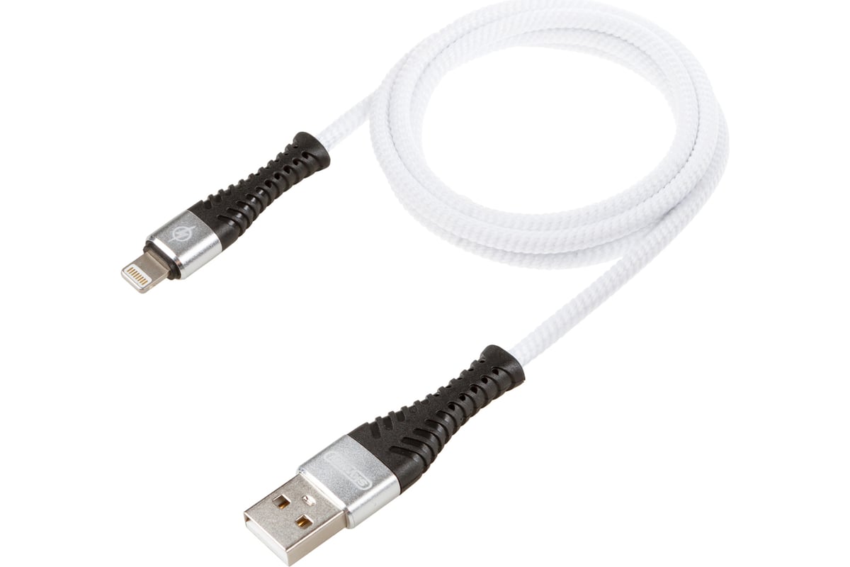 Кабель SKYWAY USB - Lightning, 2 А, 1 м, белый