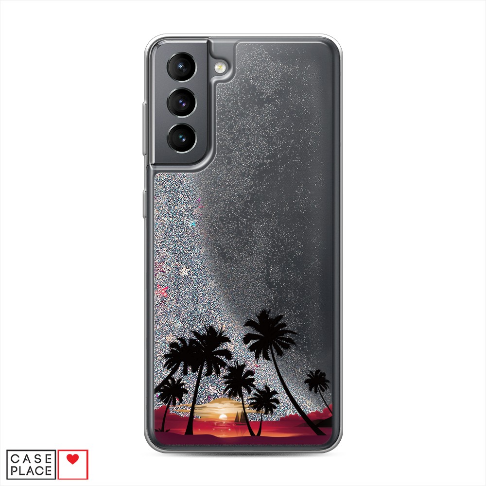 

Чехол Awog на Samsung Galaxy S21 / Самсунг S21 "Закат и пальмы", Разноцветный, 2101891-1