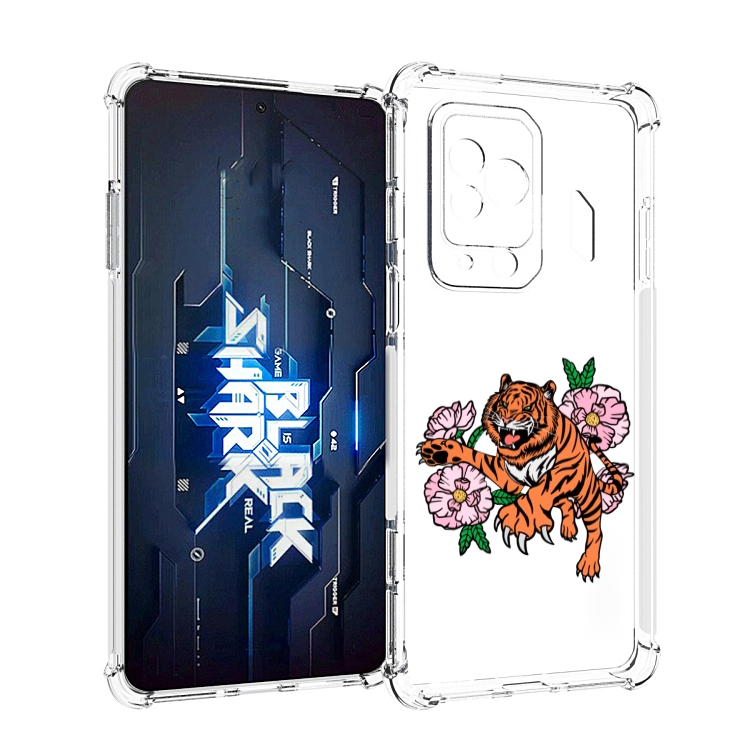 

Чехол MyPads тигры-цветочные для Xiaomi Black Shark 5 Pro, Прозрачный, Tocco