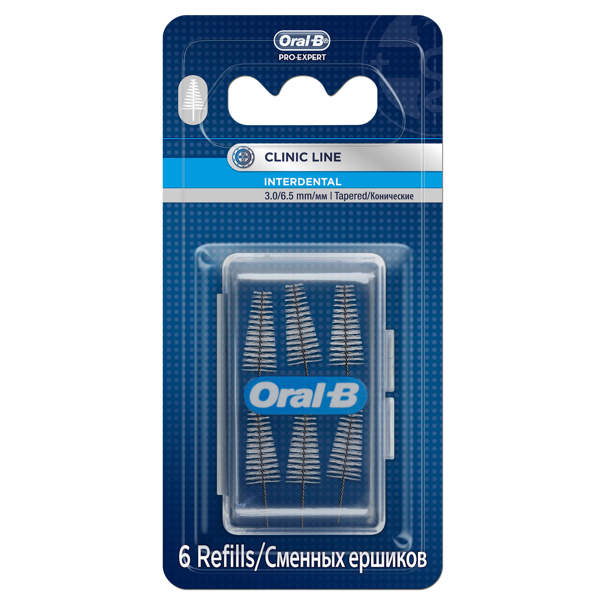 фото Сменные интердентальные ёршики oral-b pro-expert clinic line для межзубной щетки, 6 шт