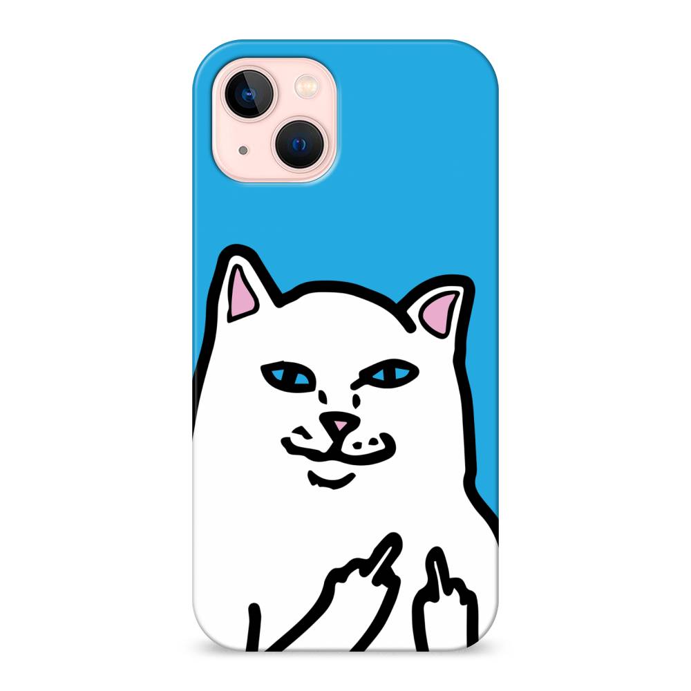 

Пластиковый чехол "Кот жесть" на Apple iPhone 13, 14220-7