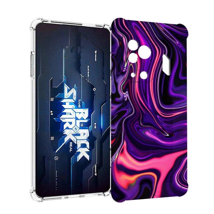 

Чехол MyPads фиолетовые краски для Xiaomi Black Shark 5 Pro, Прозрачный, Tocco