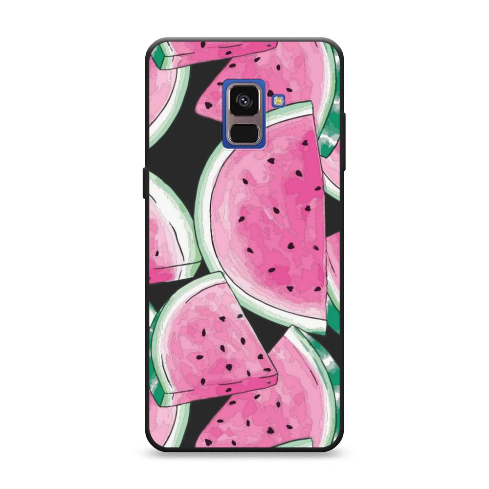

Чехол Awog на Samsung Galaxy A8 2018 "Акварельные арбузы", Разноцветный, 25452-1