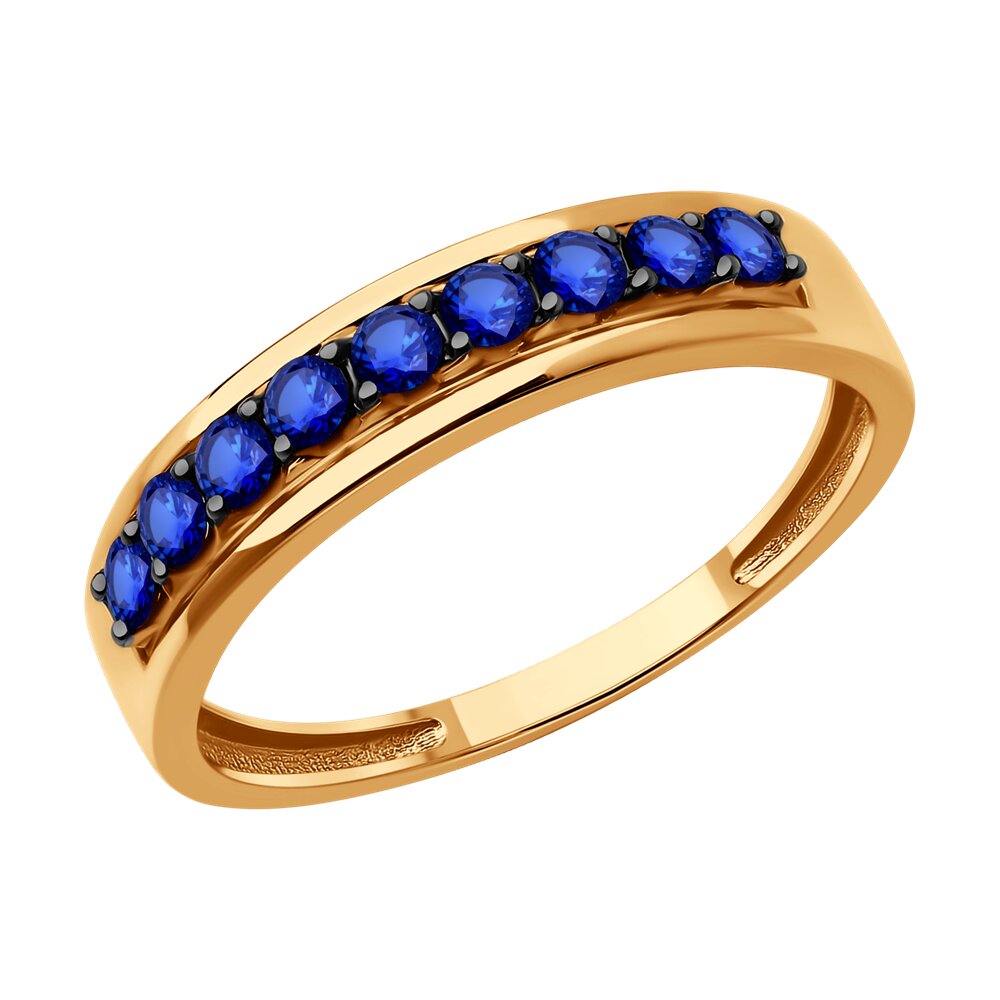 

Кольцо из красного золота р. 17,5 Diamant 51-210-02520-1, сапфир, 51-210-02520-1
