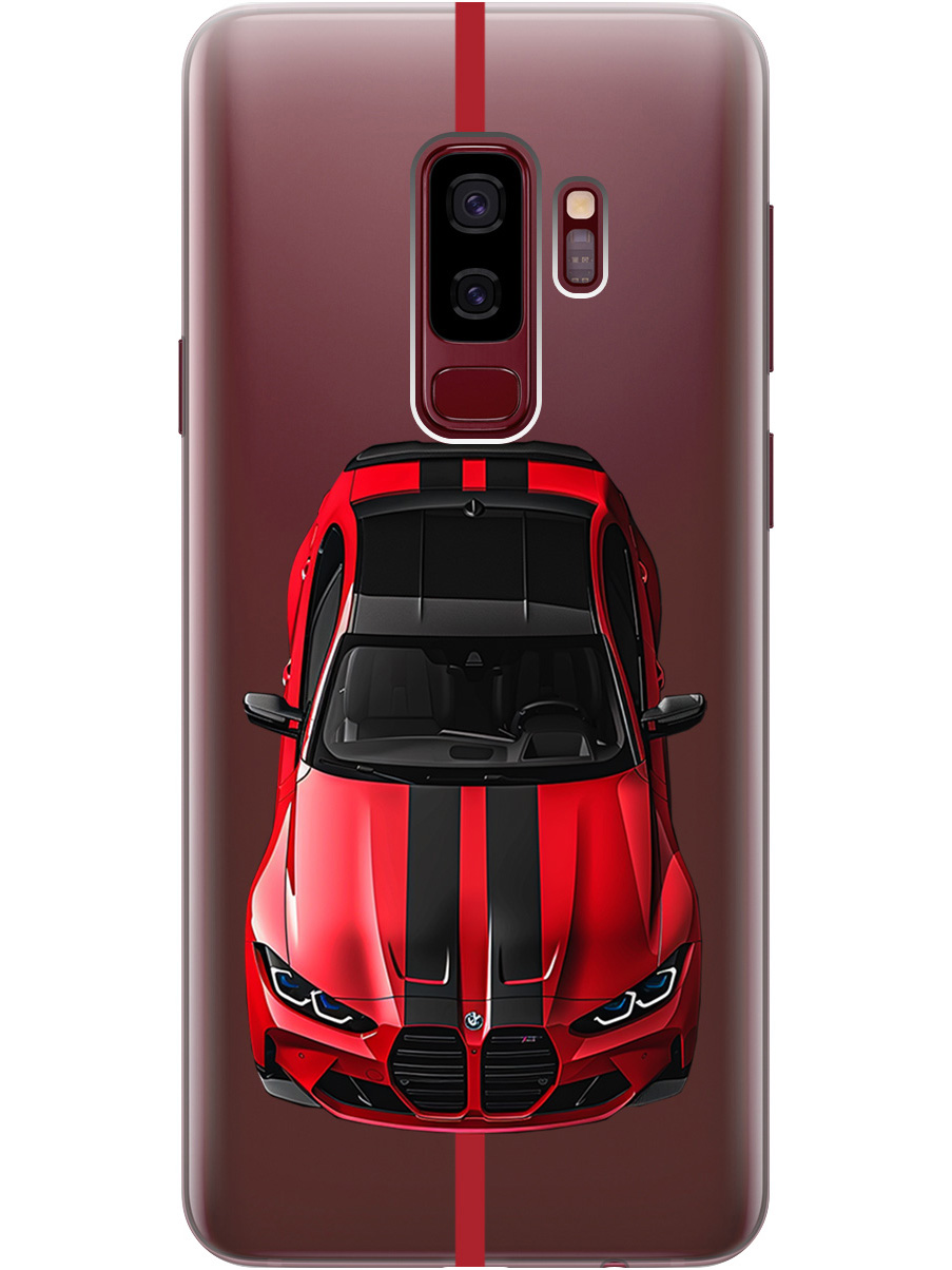

Силиконовый чехол на Samsung Galaxy S9+ с принтом "Красный БМВ", Прозрачный;голубой, 717439351