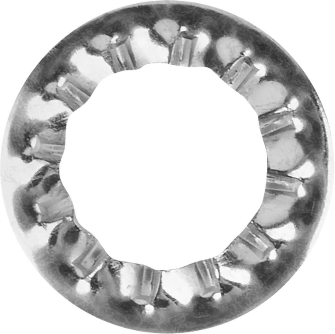 Шайба стопорная с внутренними зубьями Tech-Krep DIN6798J М10, 2 шт. оцинкованная плоская шайба tech krep