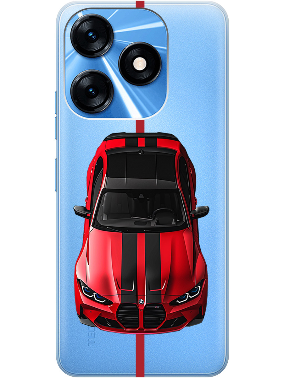 

Силиконовый чехол на Tecno Spark 10/10C с принтом "Красный БМВ", Прозрачный;голубой, 769297851