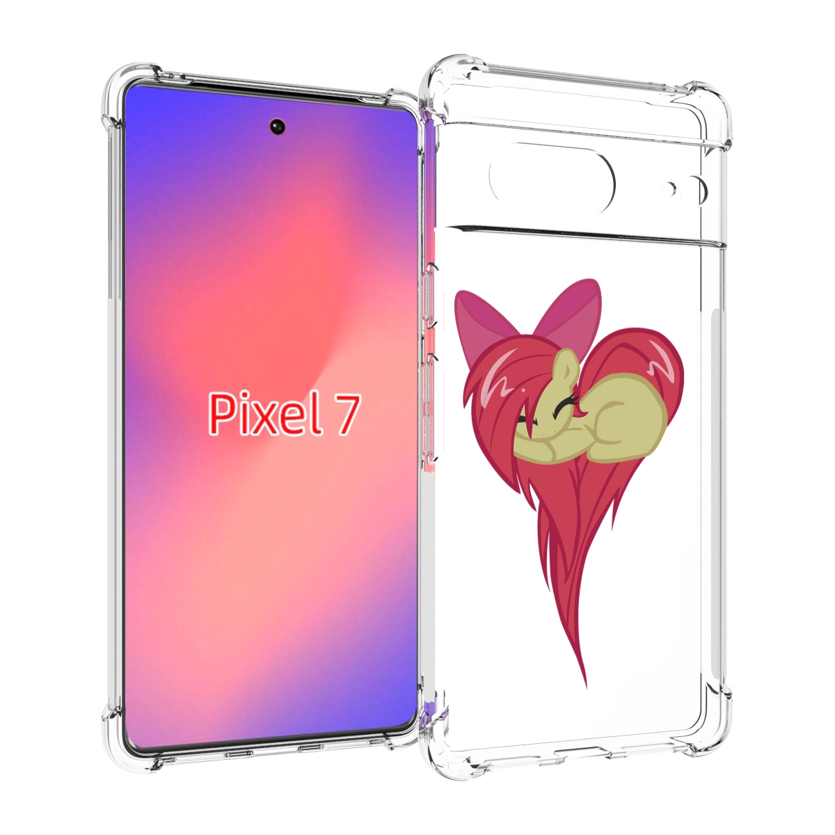 

Чехол Mypads Сердце-Из-Пони Для Google Pixel 7, Прозрачный, Tocco
