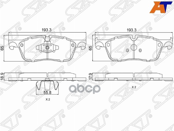 

Колодки Тормозные Перед Range Rover Velar 17-/Jaguar F-Pace 17- Sat St-T4N13434