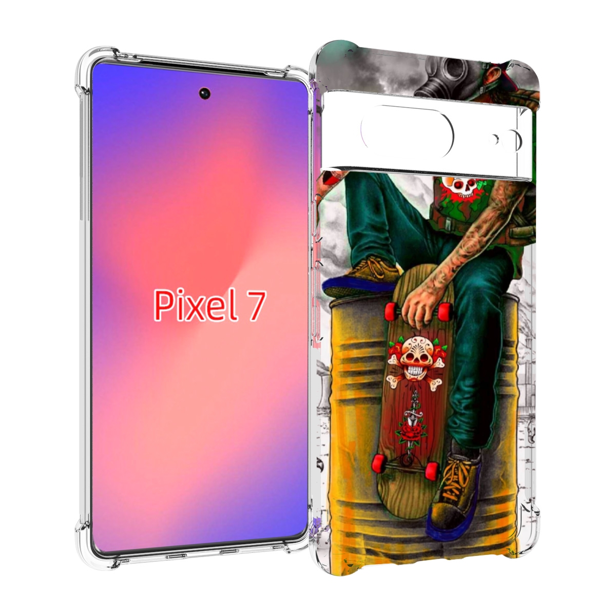 

Чехол Mypads Скейтер В Противогазе Для Google Pixel 7, Прозрачный, Tocco