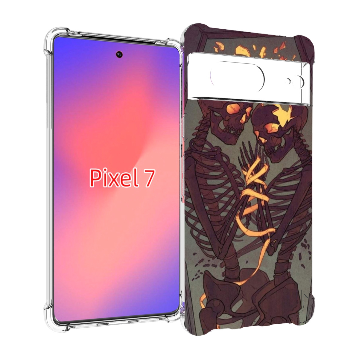

Чехол Mypads Скелеты В Гробу Для Google Pixel 7, Прозрачный, Tocco
