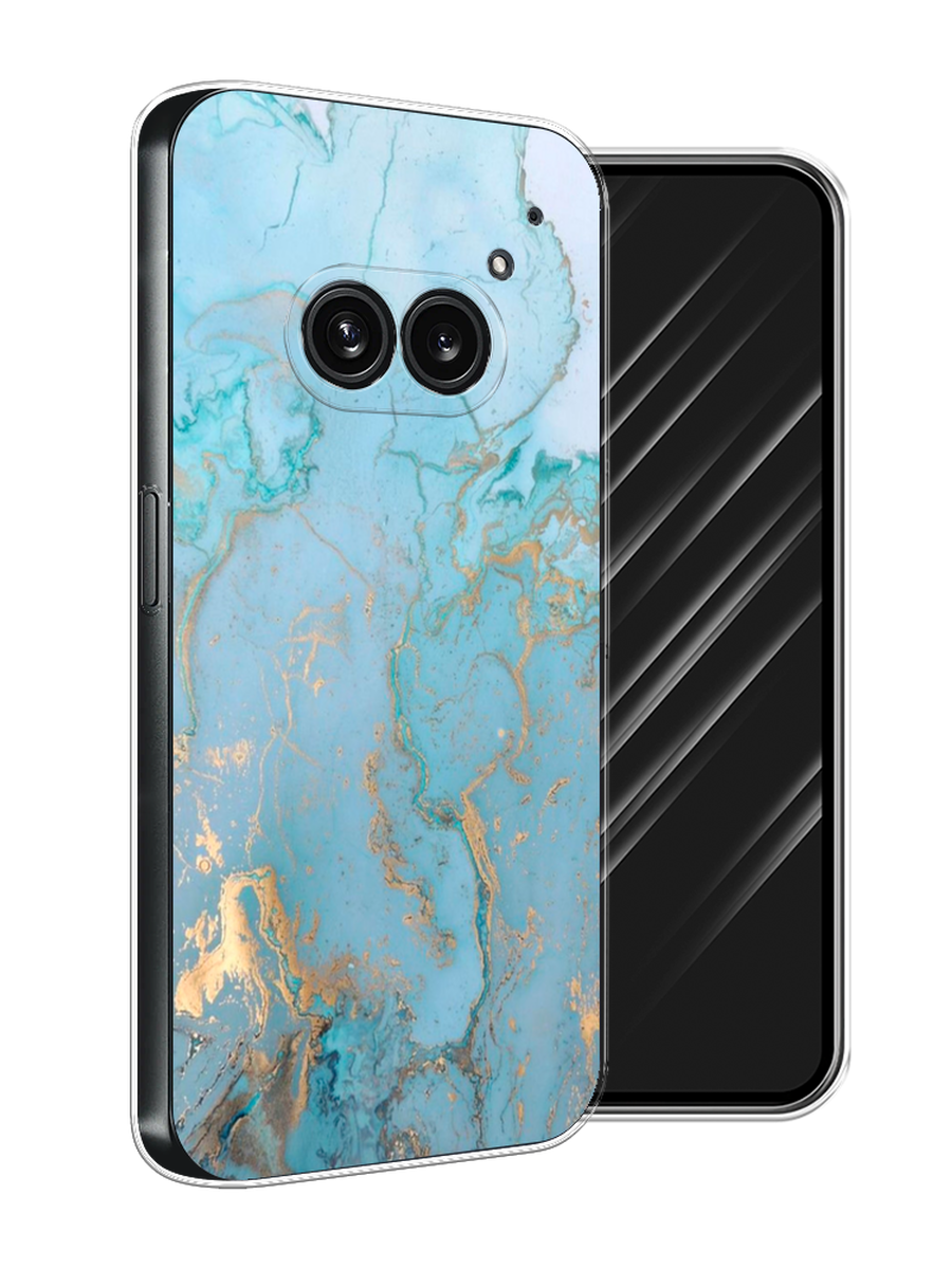 

Чехол Awog на Nothing Phone 2a "Голубой мрамор рисунок", 3300350-1