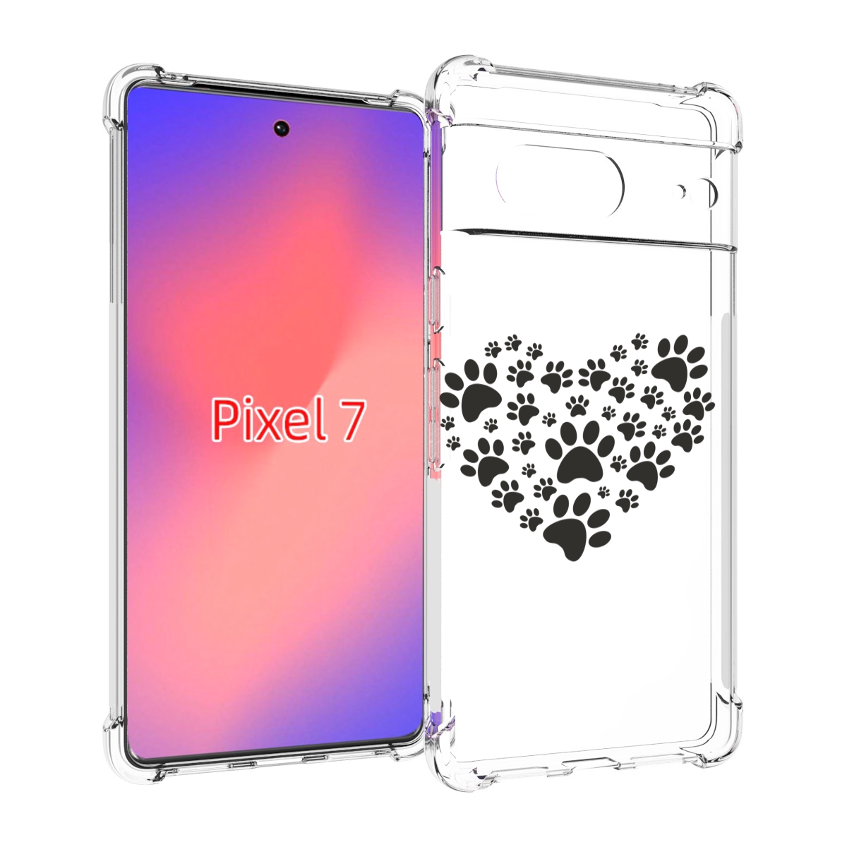 

Чехол Mypads Следы-В-Сердечке Для Google Pixel 7, Прозрачный, Tocco