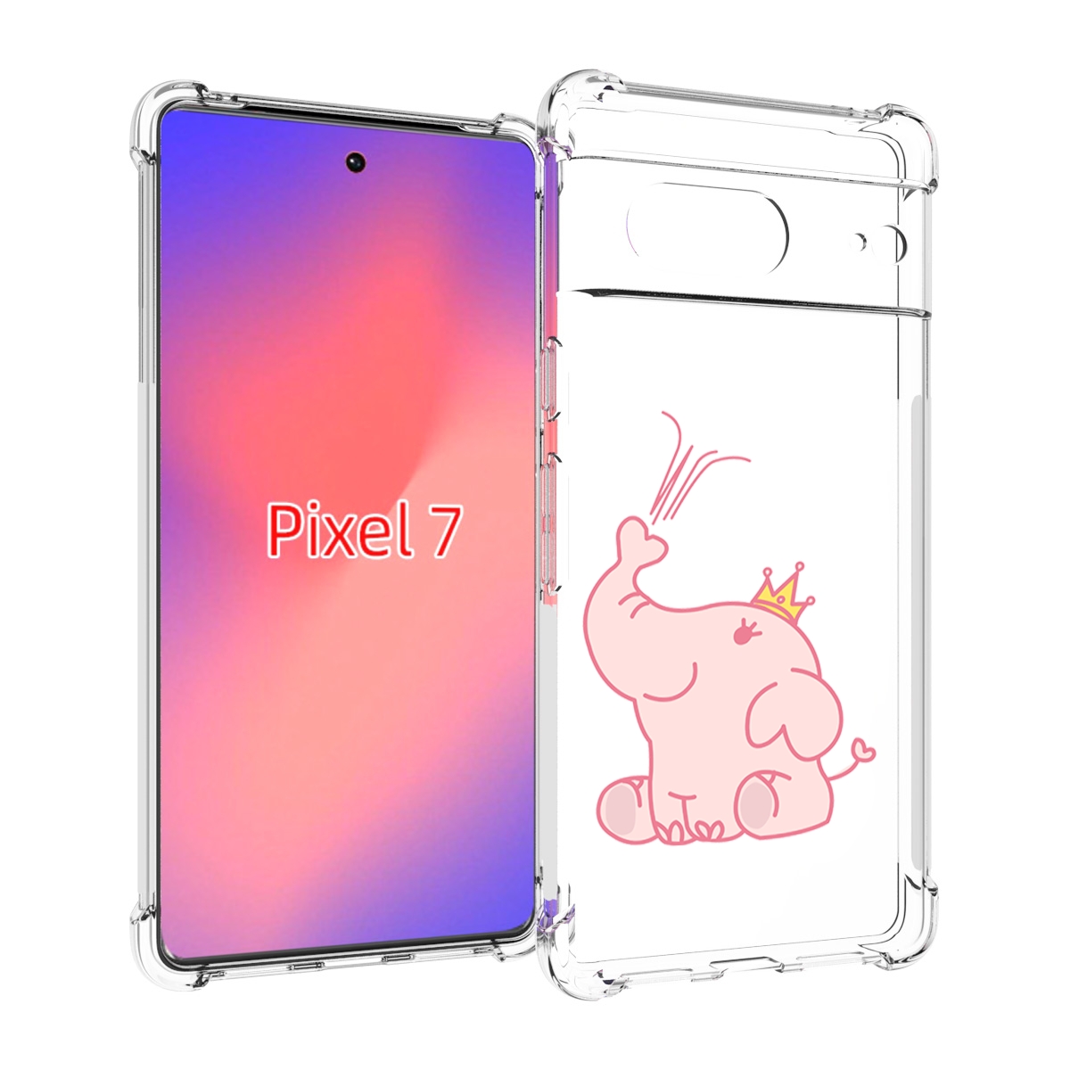 

Чехол Mypads Слоник-Принц Детский Для Google Pixel 7, Прозрачный, Tocco