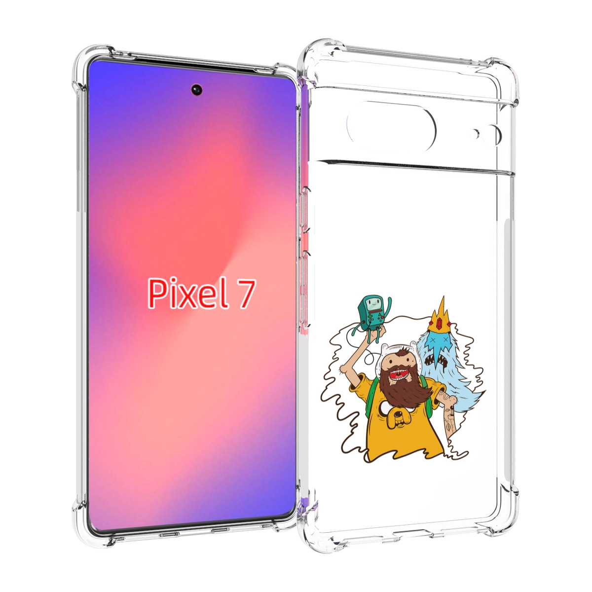 

Чехол Mypads Время Приключений Старый Финн Для Google Pixel 7, Прозрачный, Tocco