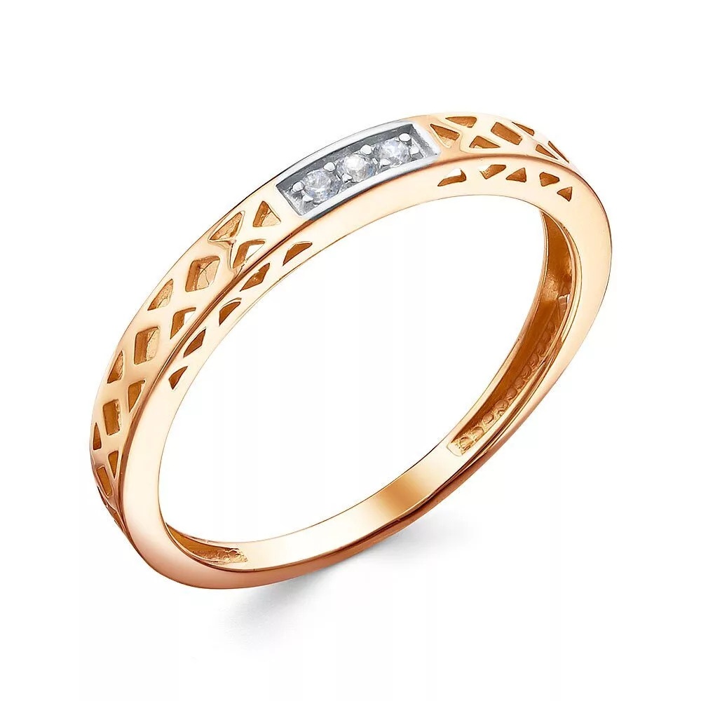 

Кольцо из золота р. , 585Gold 301012587, фианит, 301012587