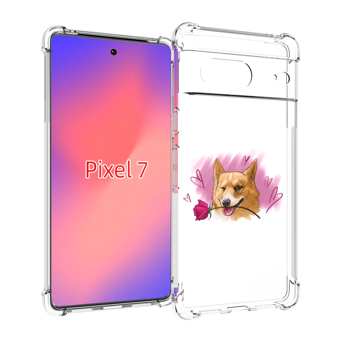 

Чехол Mypads Собачка-С-Розочкой Для Google Pixel 7, Прозрачный, Tocco