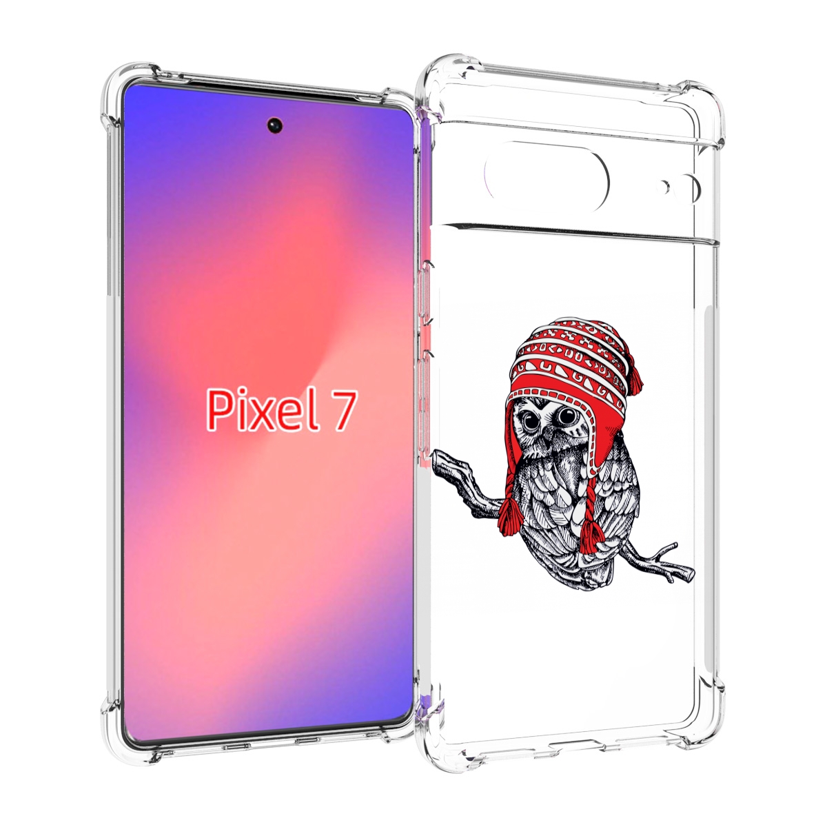 

Чехол Mypads Сова-В-Красной-Шапке-На-Веточке Для Google Pixel 7, Прозрачный, Tocco
