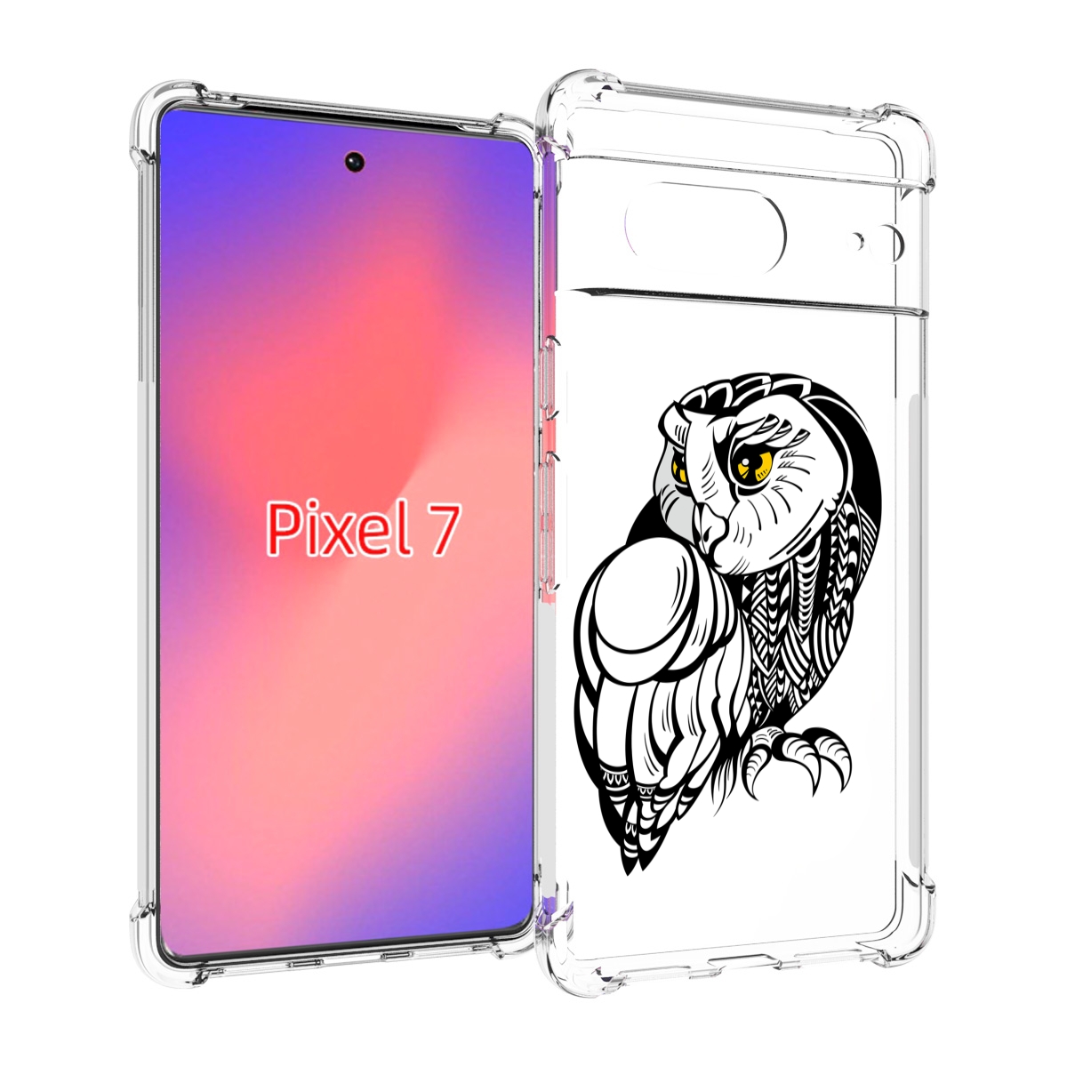 

Чехол Mypads Сова-Красотка Для Google Pixel 7, Прозрачный, Tocco
