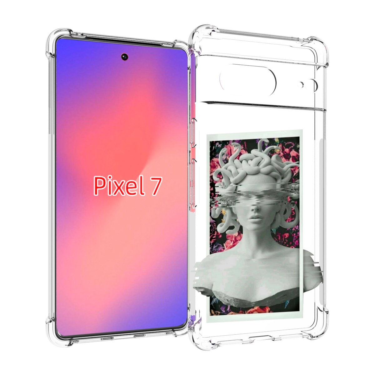 

Чехол Mypads Статуя-Медузы Для Google Pixel 7, Прозрачный, Tocco
