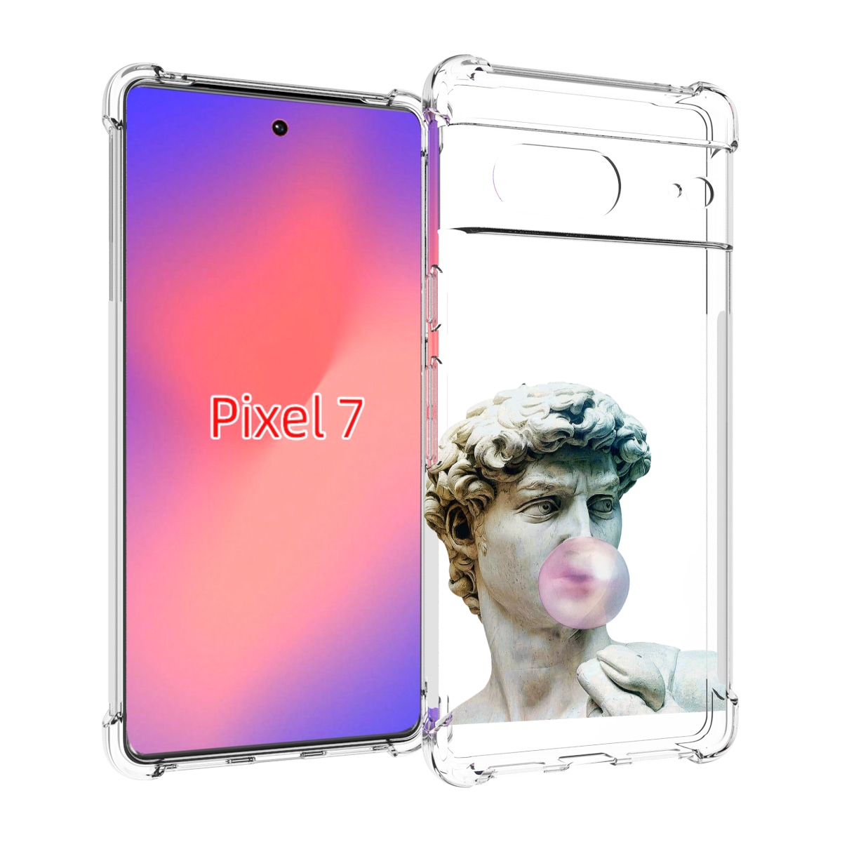 

Чехол Mypads Статуя-С-Жвачкой Для Google Pixel 7, Прозрачный, Tocco