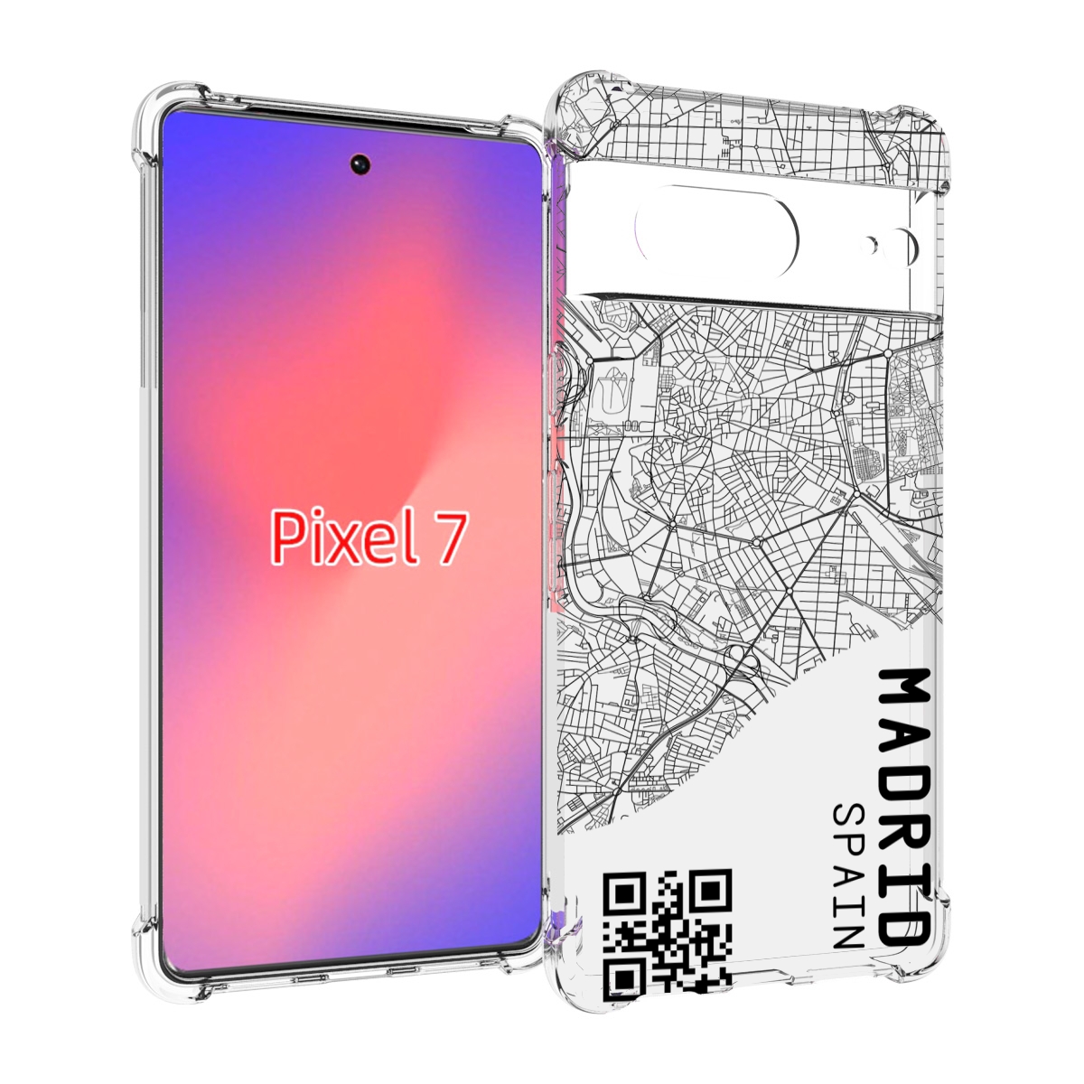 

Чехол Mypads Схема-Мадрид Для Google Pixel 7, Прозрачный, Tocco