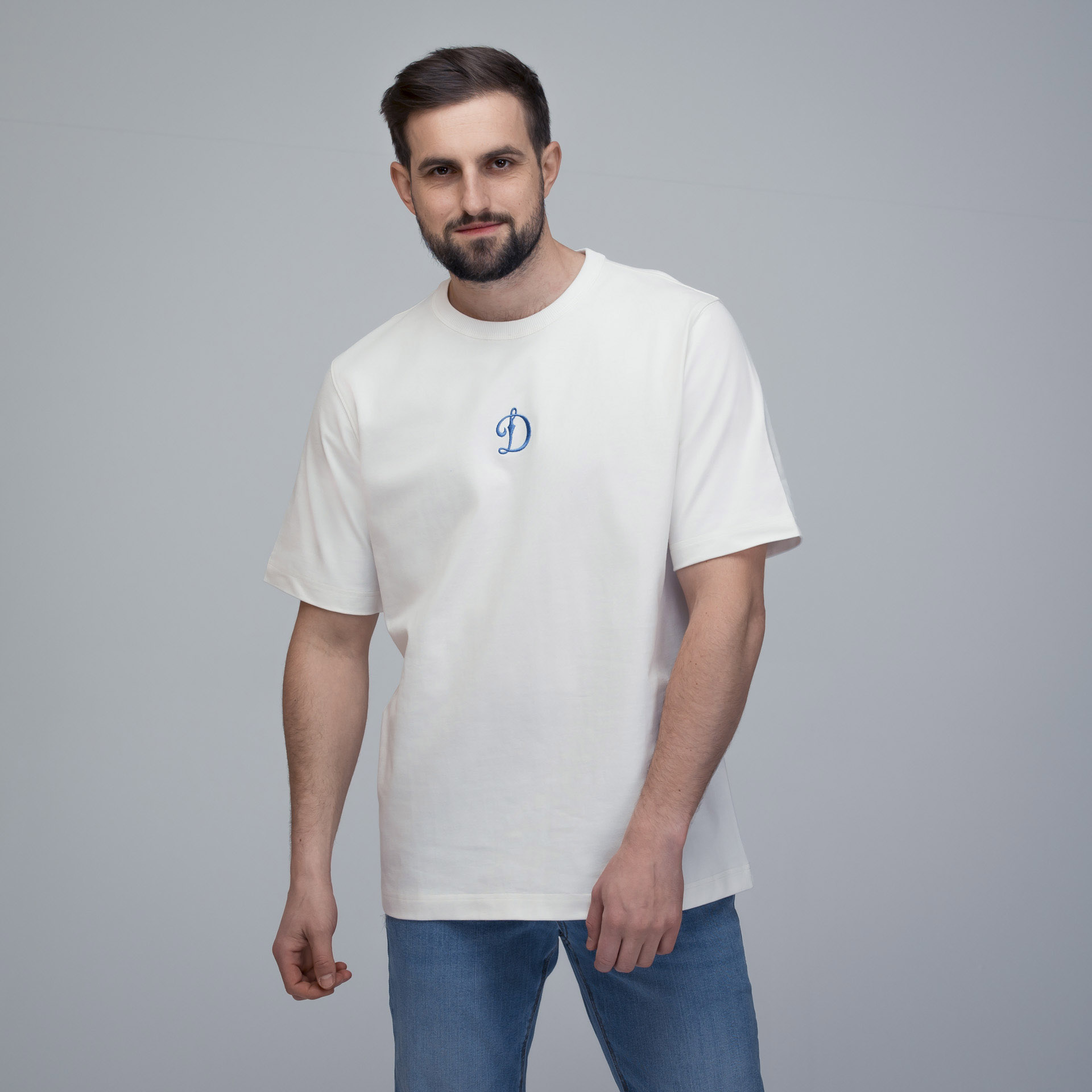 Футболка унисекс ФК Динамо Москва Олово-713 белая 4XL
