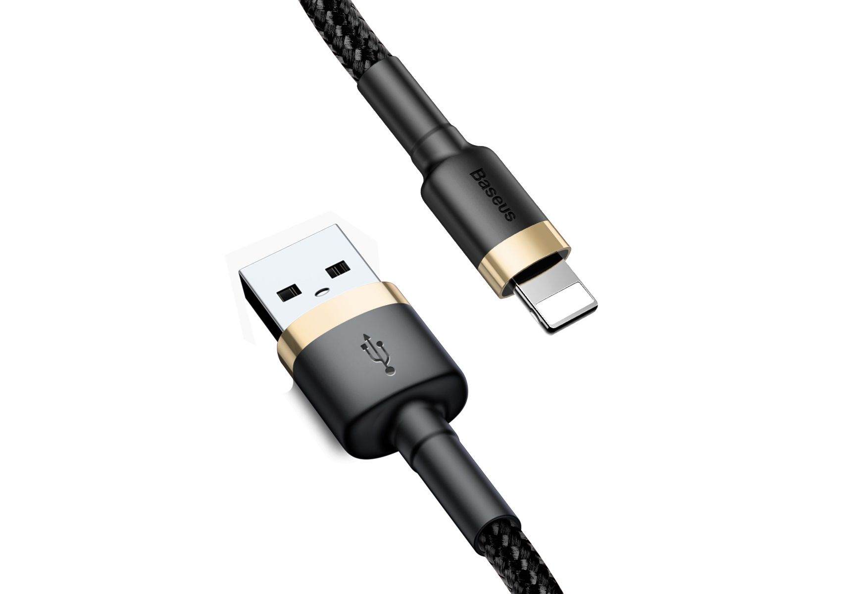 

Кабель Baseus cafule Cable USB For lightning 1.5A 2M Gold+Black CALKLF-CV1