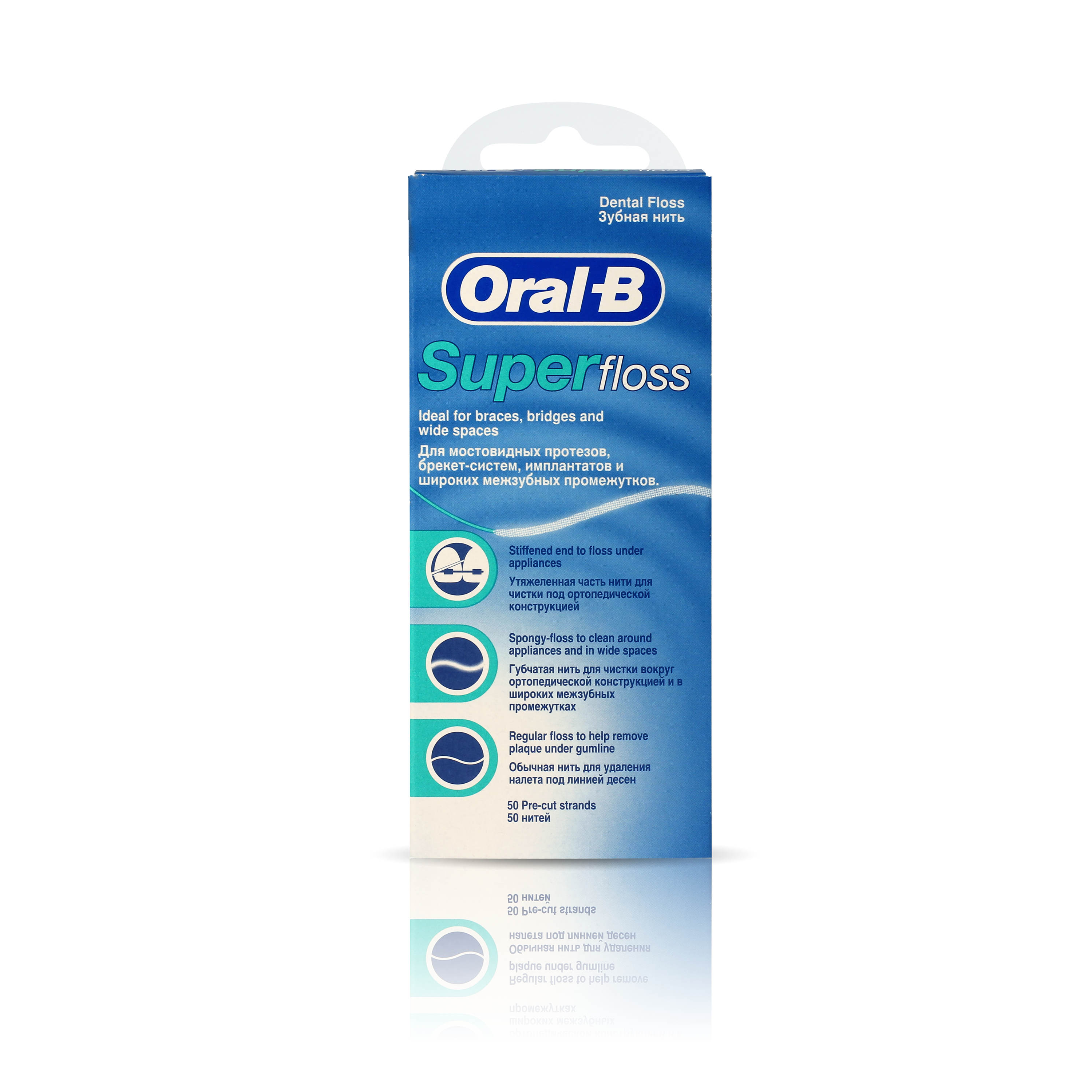 Зубная нить Oral-B SuperFloss зубная нить oral b essential floss мятная