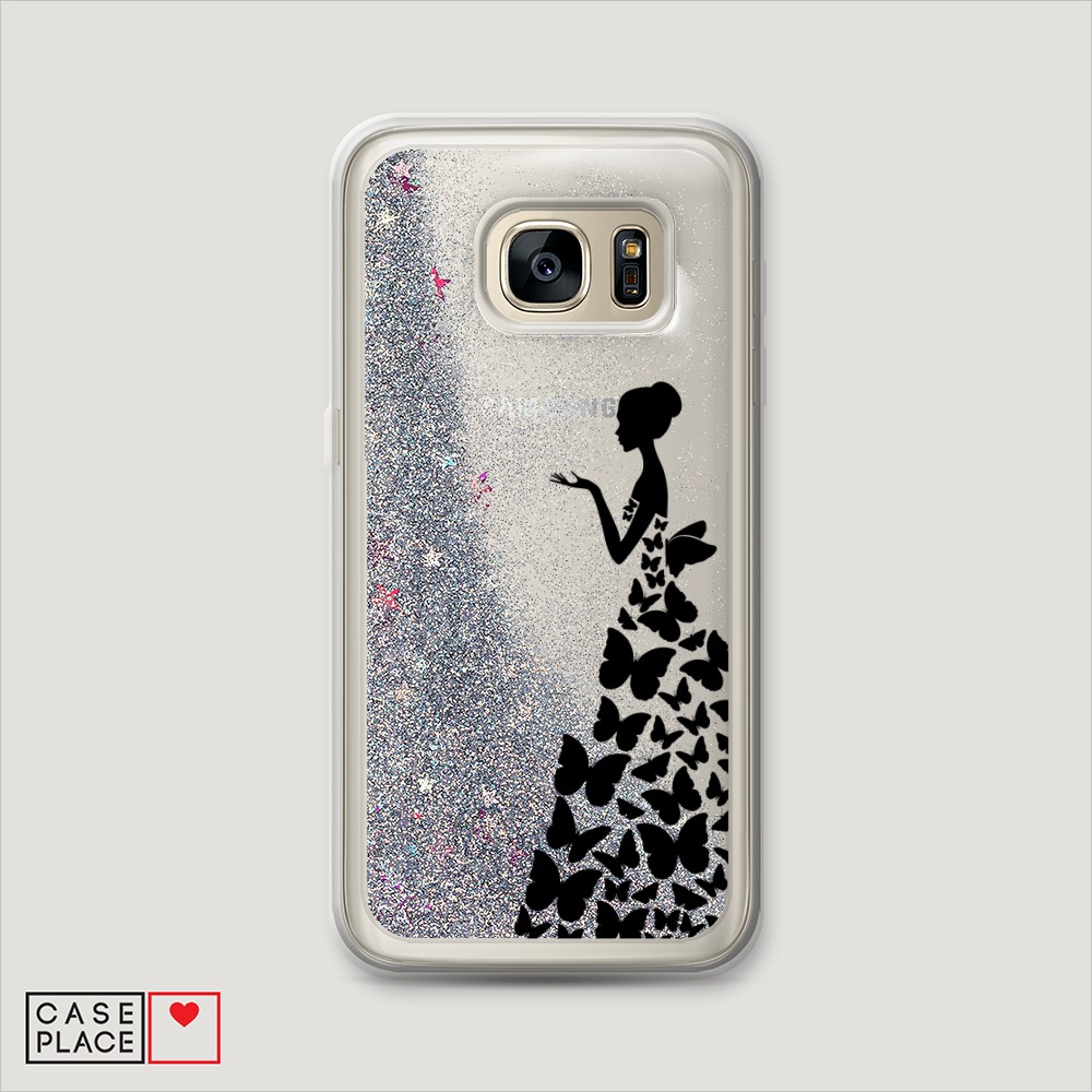 

Чехол Awog на Samsung Galaxy S6 "Дама в бабочках", Разноцветный, 24391-1