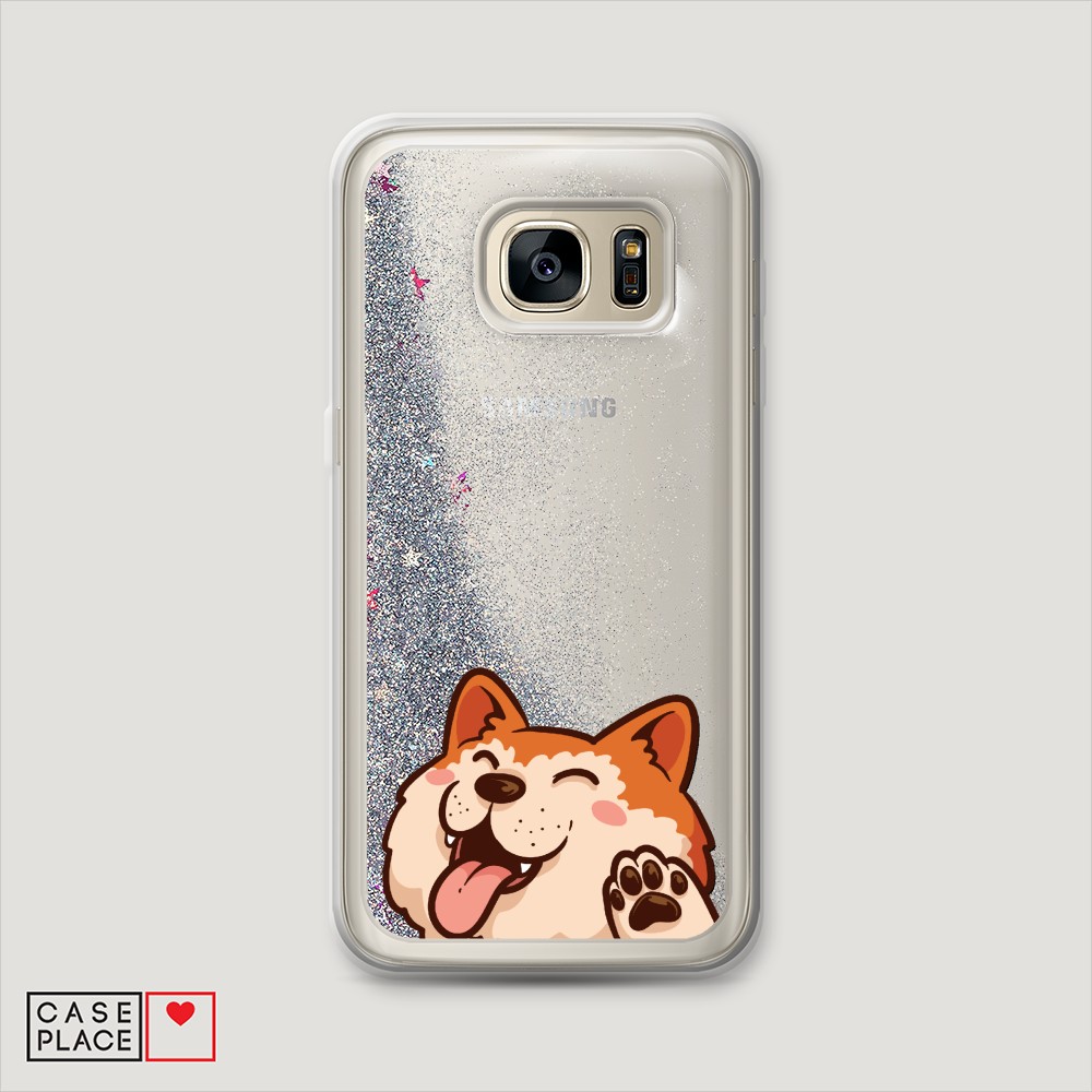 

Чехол Awog на Samsung Galaxy S6 Edge "Акита-ину машет", Разноцветный, 24491-1