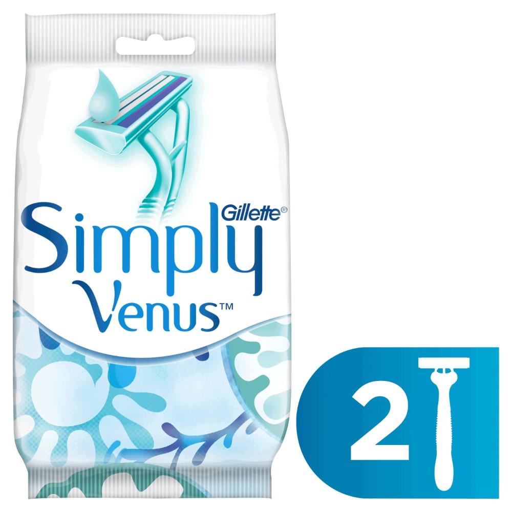 Станок для бритья Venus Simply Venus 2 2 шт станок для бритья gillette simply venus2 для женщин 2 лезвия 2 шт одноразовые