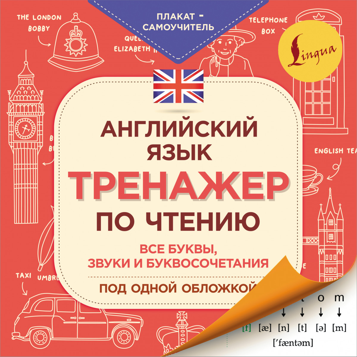 

Английский язык. Тренажер по чтению. Плакат-самоучитель