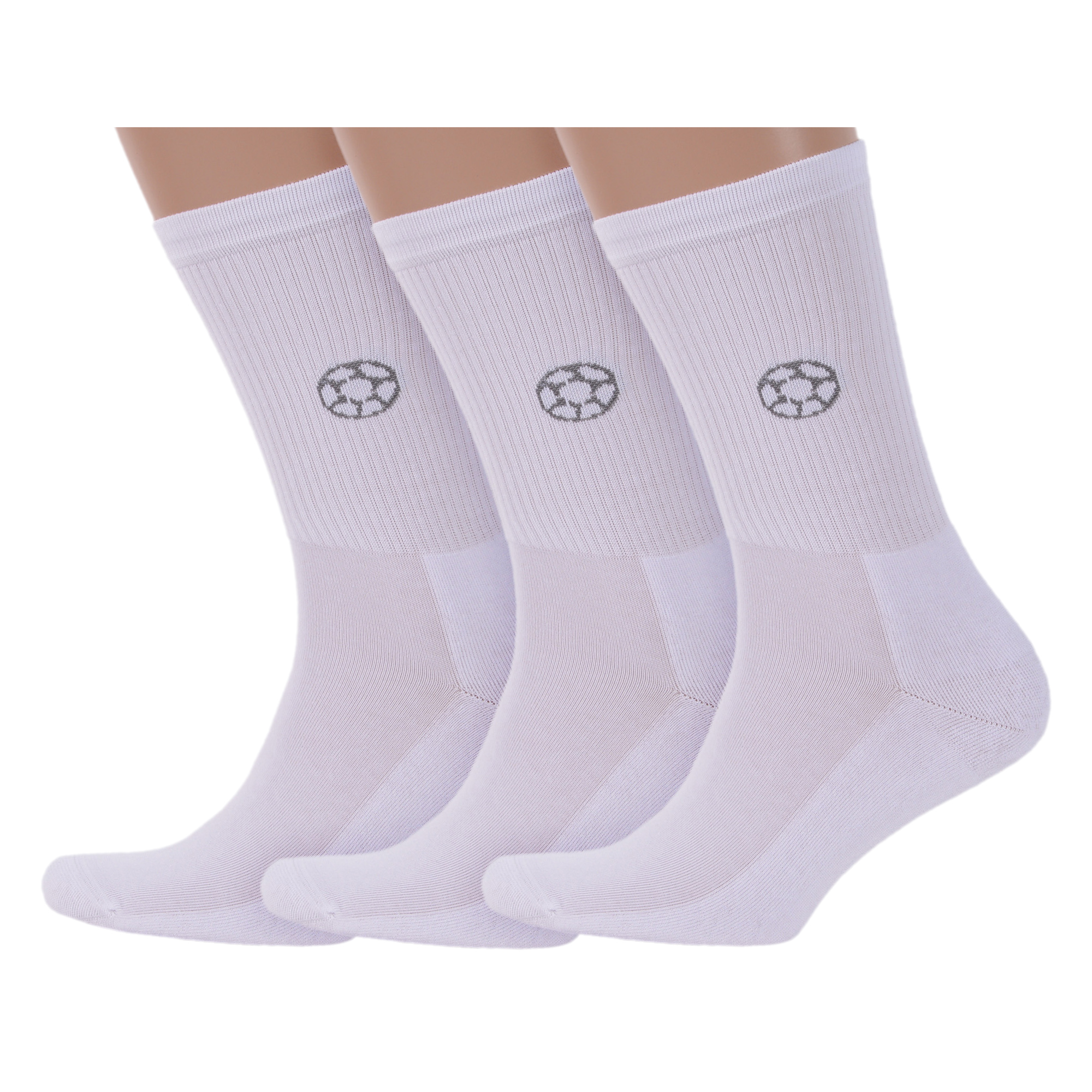 Комплект носков мужских LorenzLine 3-С4М белых 27-31
