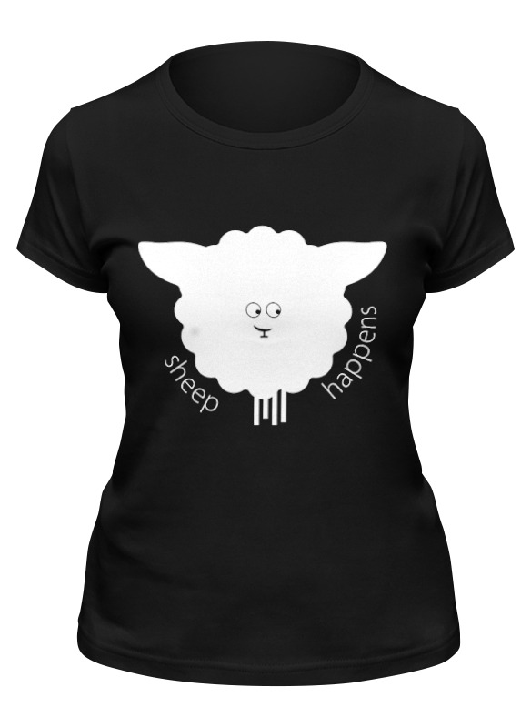 

Футболка мужская Printio Round sheep black черная M, Черный, Round sheep black