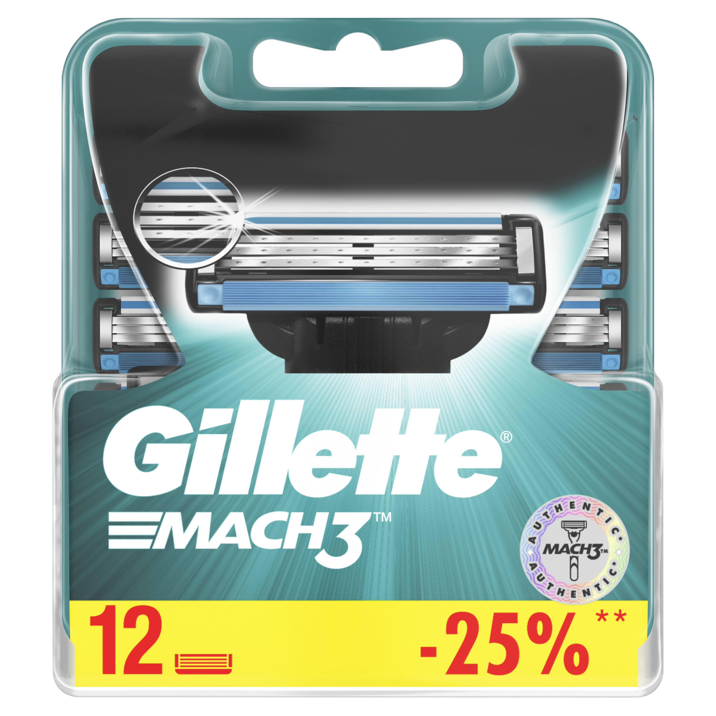 Купить Сменные кассеты Gillette Mach3 12 шт