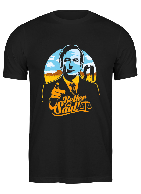 

Футболка мужская Printio Better call saul черная L, Черный, Better call saul