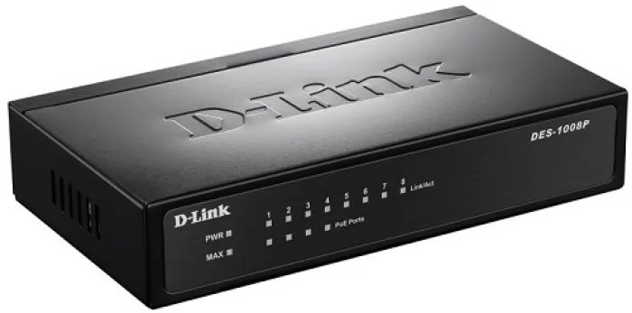 

Коммутатор D-Link DES-1008P/C1A черный, DES-1008P/C1A