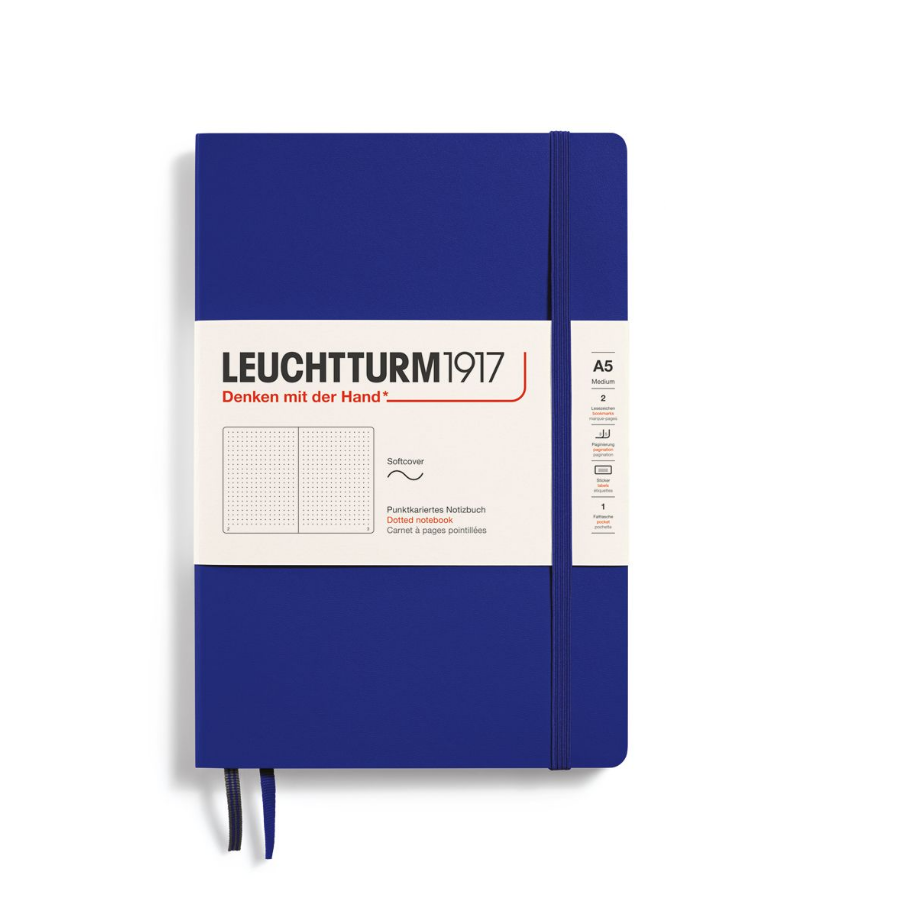 

Блокнот Leuchtturm1917 Classic 369805 A5 14,5x21см 80г, 123 стр в точку