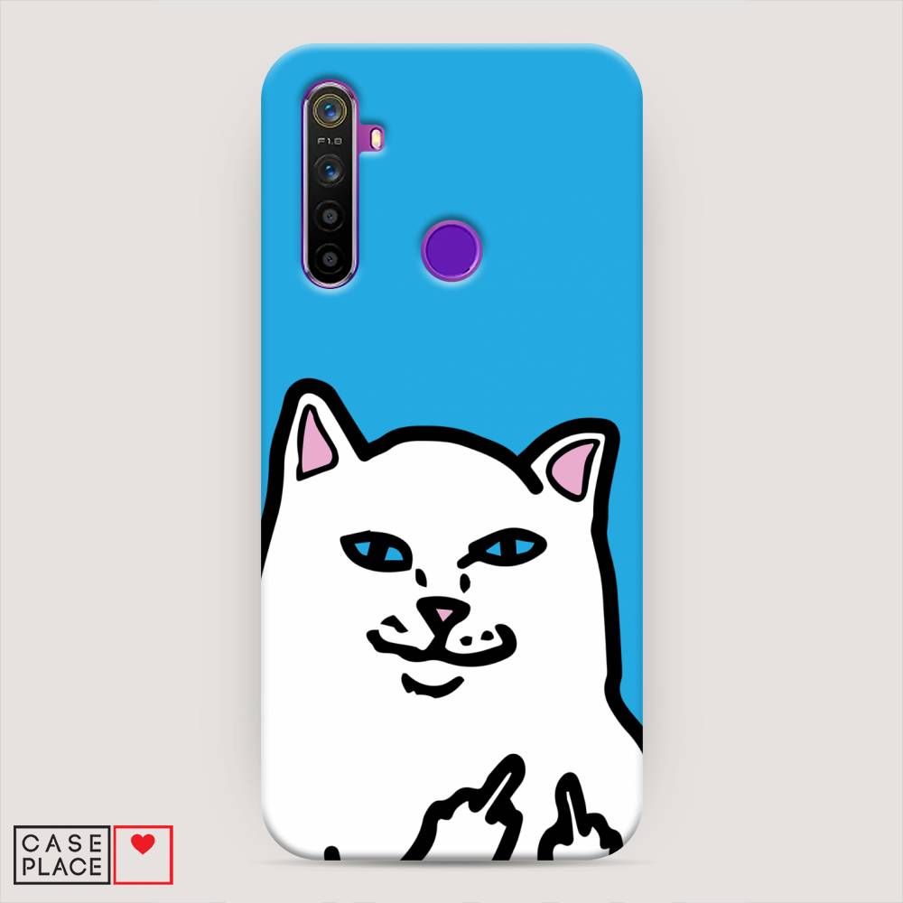 

Пластиковый чехол "Кот жесть" на Realme 5, 251520-7