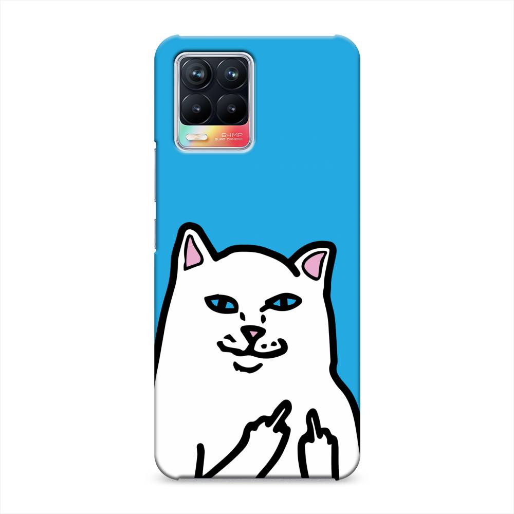

Пластиковый чехол "Кот жесть" на Realme 8, 255420-7