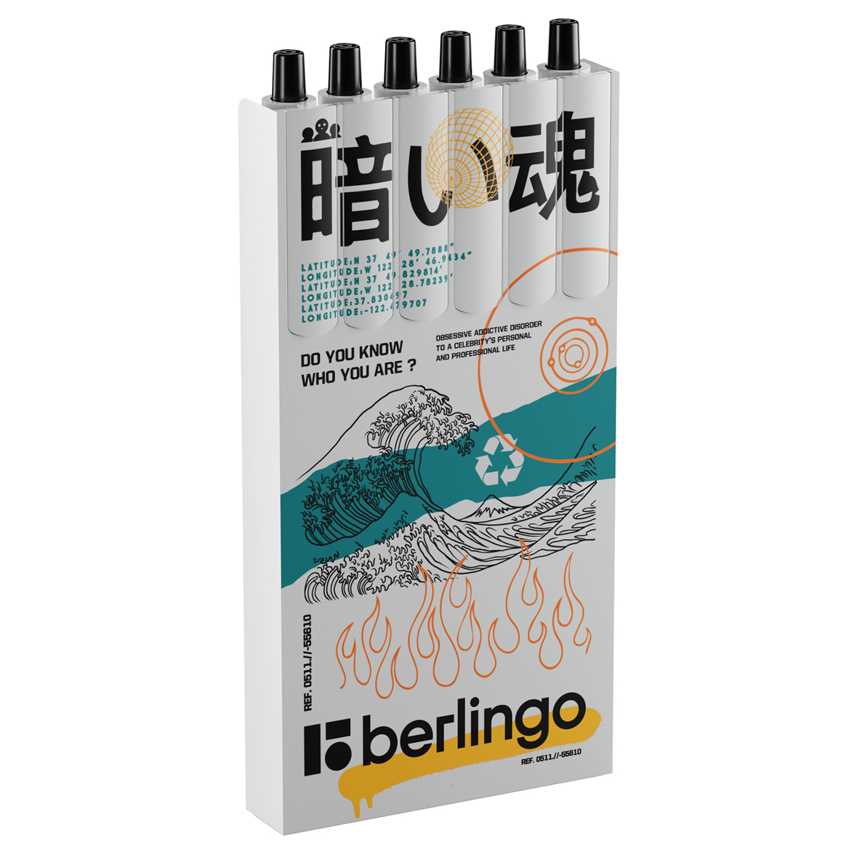 

Ручка шариковая Berlingo Glyph, автоматическая, синие, 0,7 мм, грип, рисунок, soft touch,