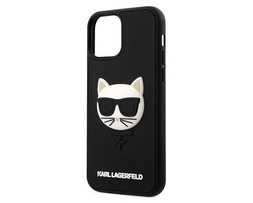 Чехол Karl Lagerfeld 3D Rubber Choupette's Head Black для iPhone 12/12 Pro