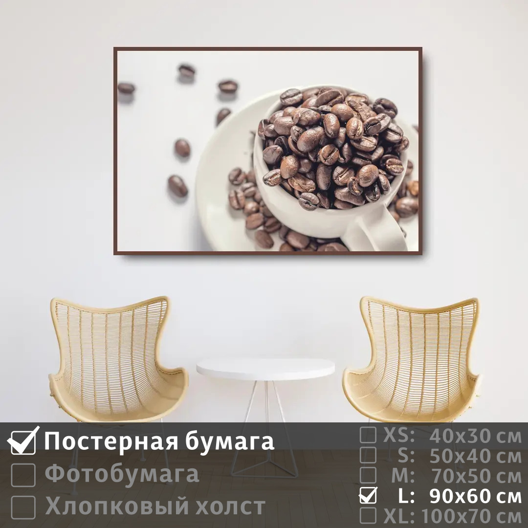 

Постер на стену ПолиЦентр Отдых утром с кофе 90х60 см, ОтдыхУтромСКофе