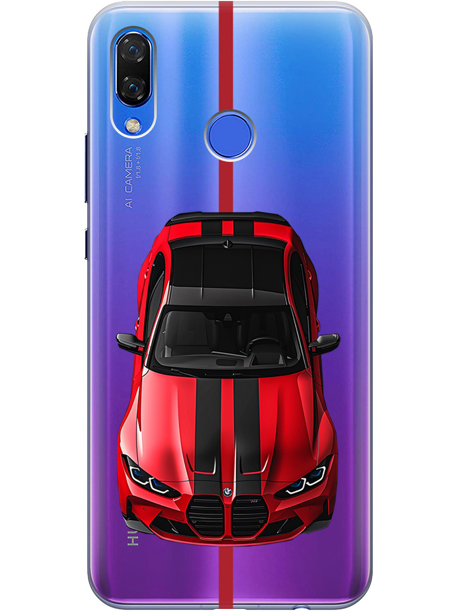 

Силиконовый чехол на Huawei Nova 3 с принтом "Красный БМВ", Прозрачный;голубой, 718981151