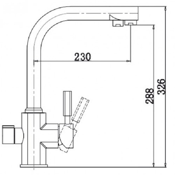 фото Смеситель для кухни kaiser decor 40144-8 с подключением к фильтру sand