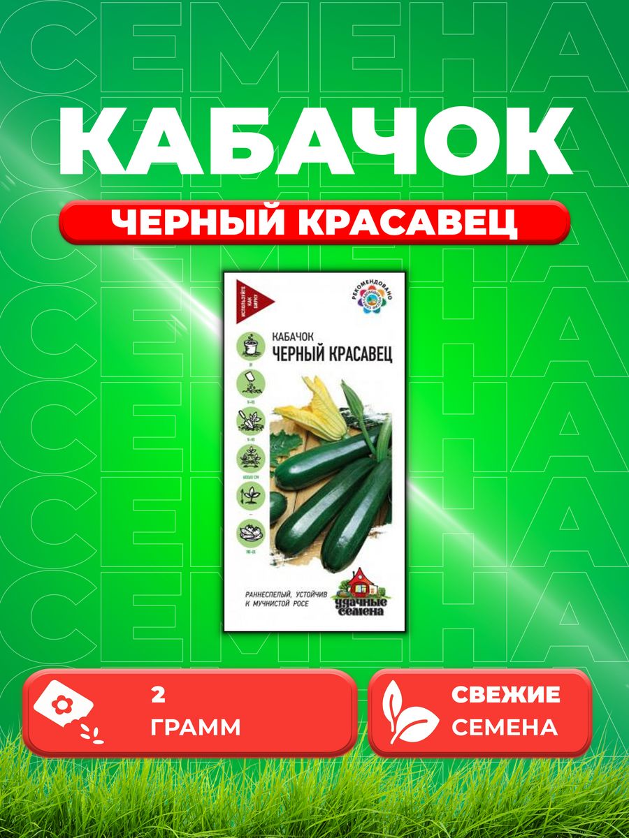 

Семена кабачок Черный красавец Удачные семена 10004068-1 1 уп.
